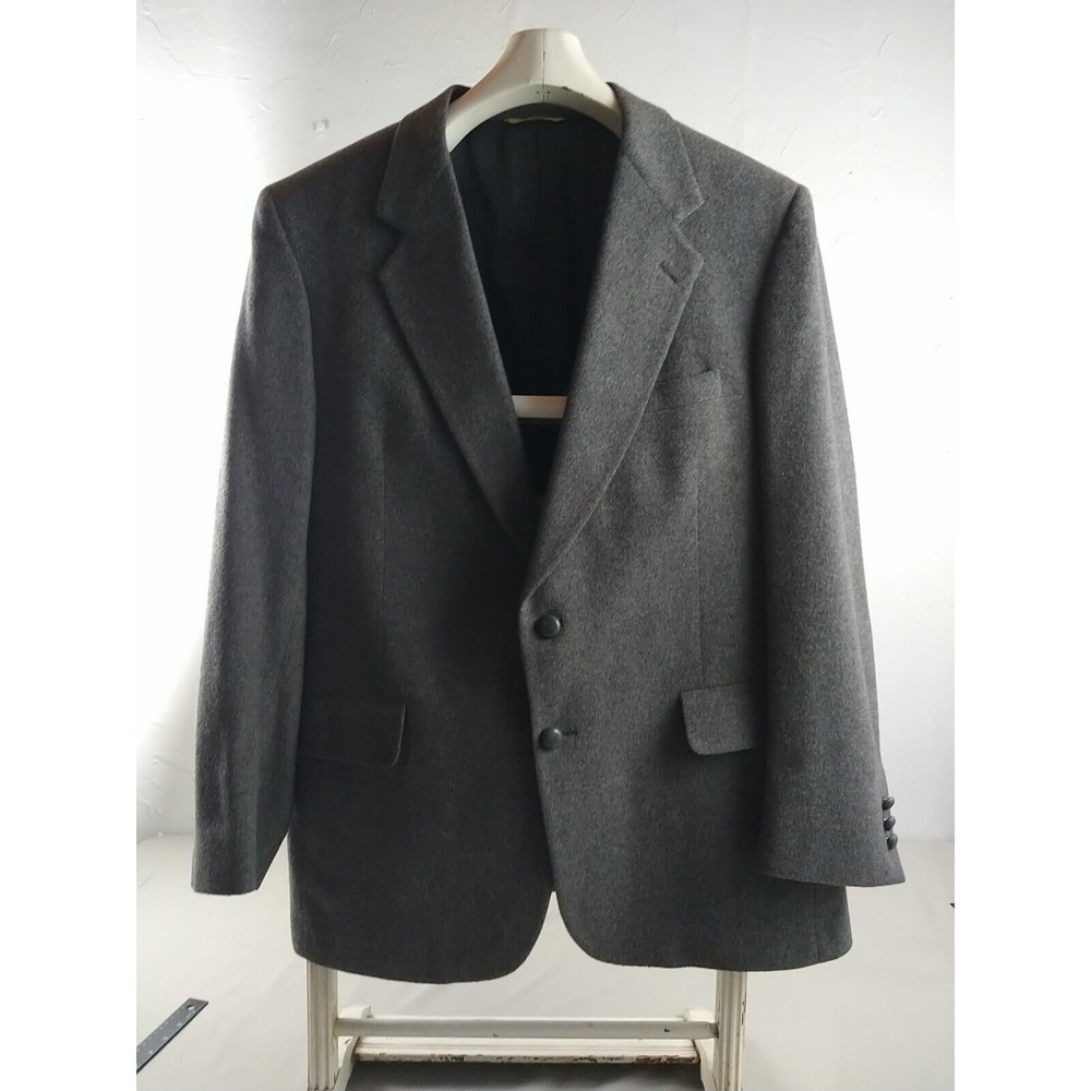 Premier Edition Kuppenheimer Blazer Mens L 100% Camel Hair Gray‎ Classic